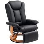 PU Leather Reclining Armchair with Footrest for Living Room