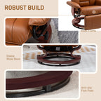 PU Leather Reclining Armchair with Footrest for Living Room
