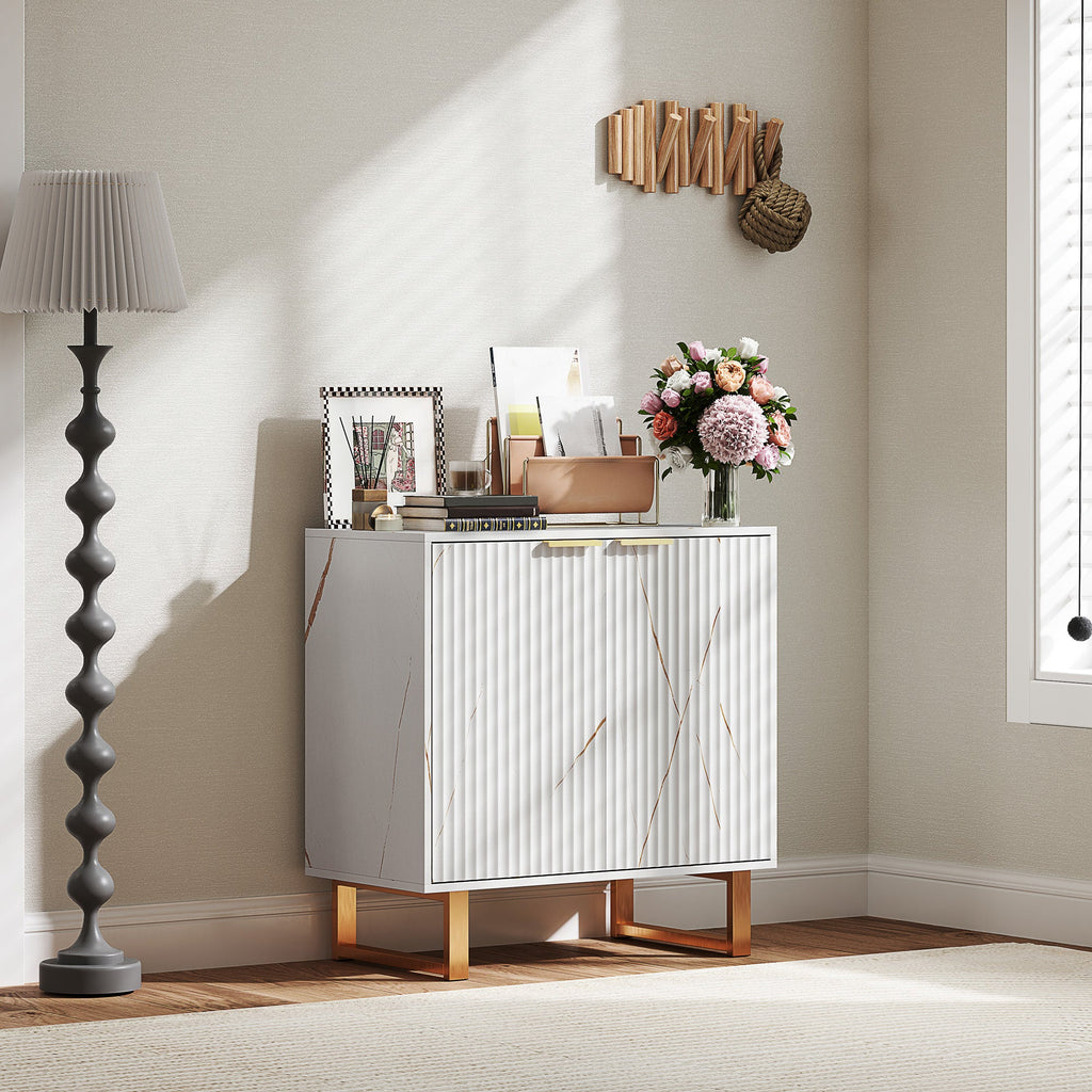 Sideboard, Buffet Cabinet with 2 Doors and Adjustable Shelves