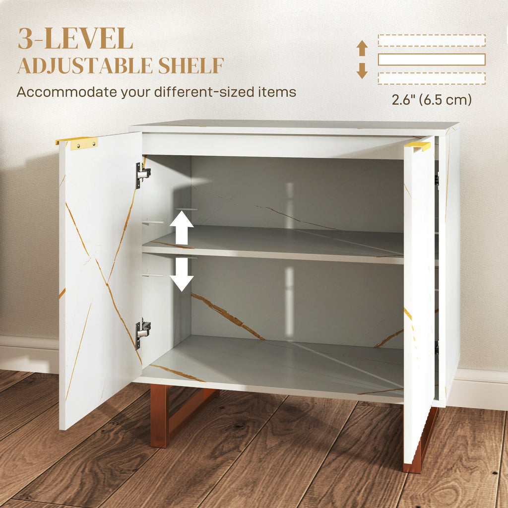 Sideboard, Buffet Cabinet with 2 Doors and Adjustable Shelves