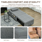 4-in-1 Pull Out Sleeper Chair Bed with Pockets