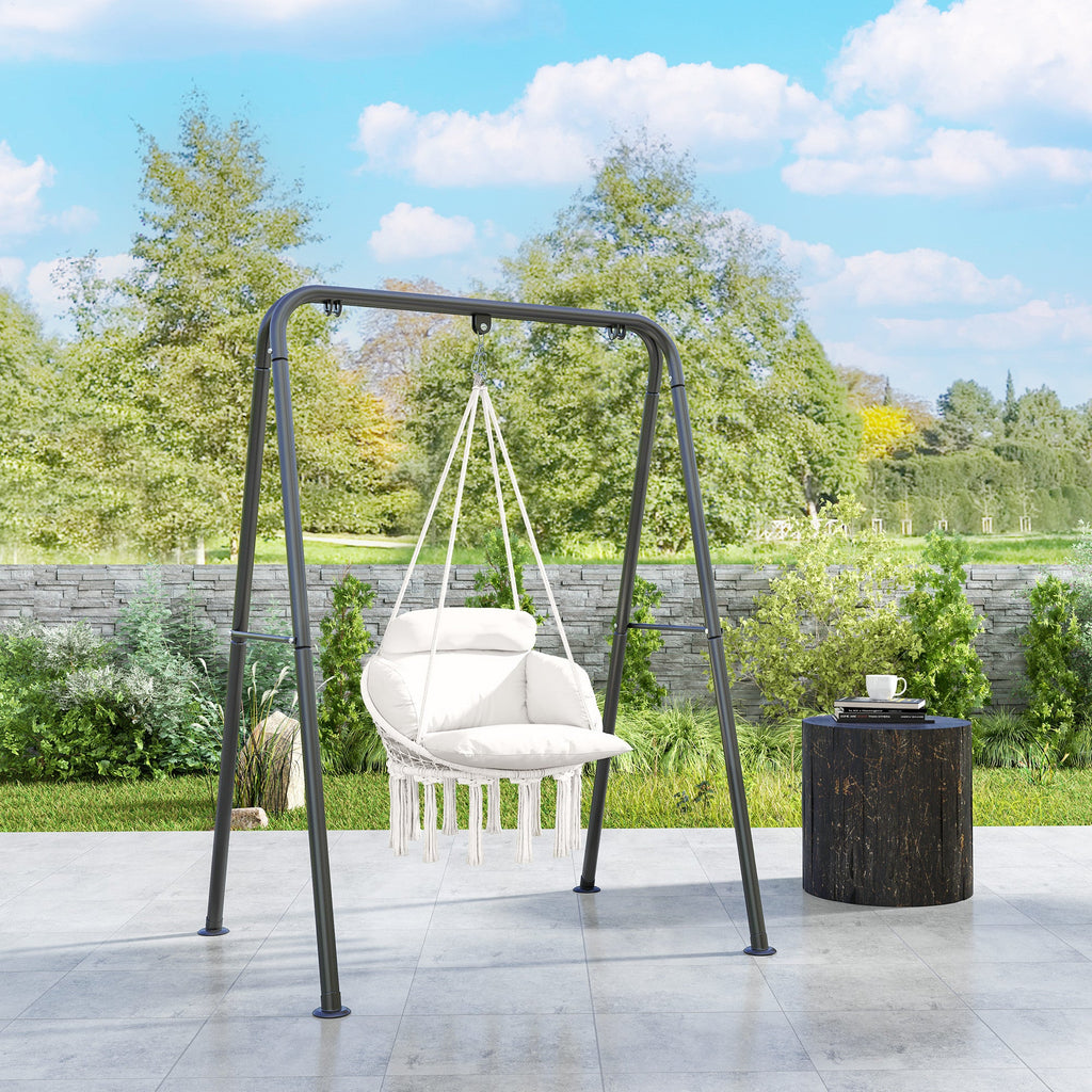 Hammock Chair, Boho Hanging Swing Chair with Cushion