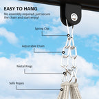 Hammock Chair, Boho Hanging Swing Chair with Cushion