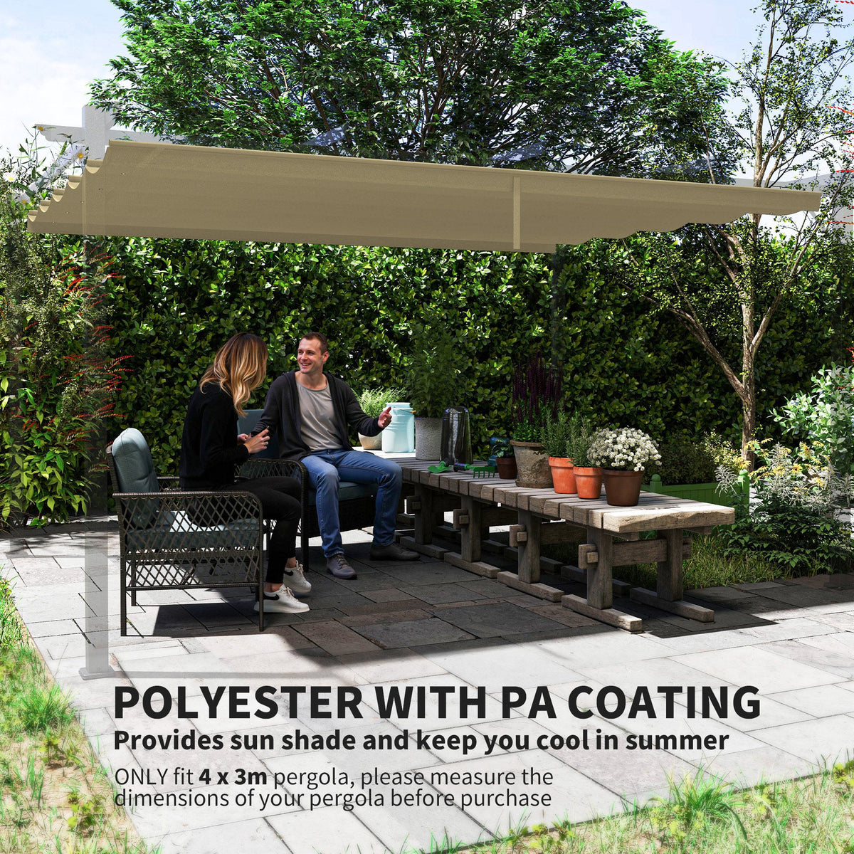 Pergola Shade Cover Replacement Canopy for 4 x 3(m) Pergola