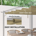 Pergola Shade Cover Replacement Canopy for 4 x 3(m) Pergola