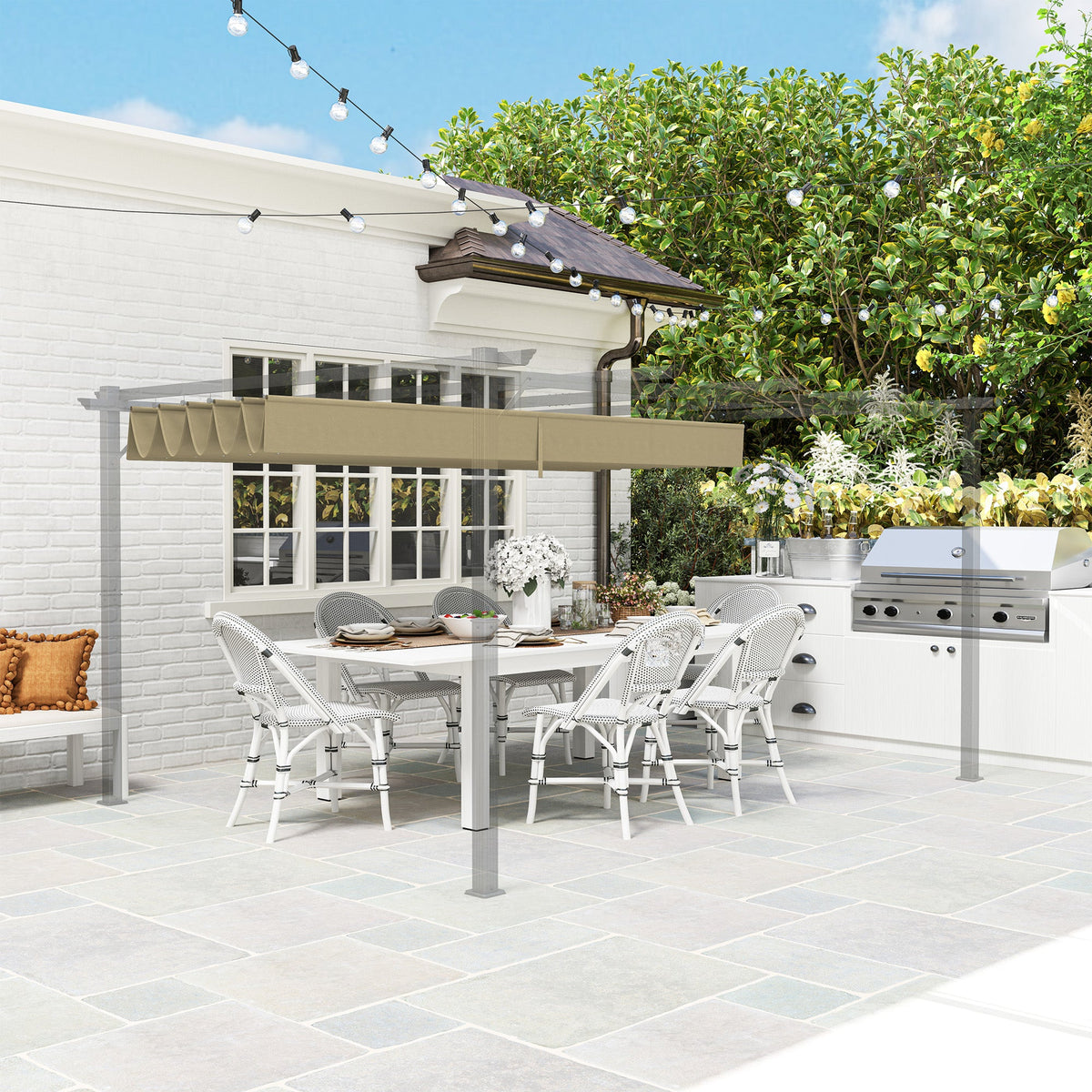 Pergola Shade Cover Replacement Canopy for 4 x 3(m) Pergola