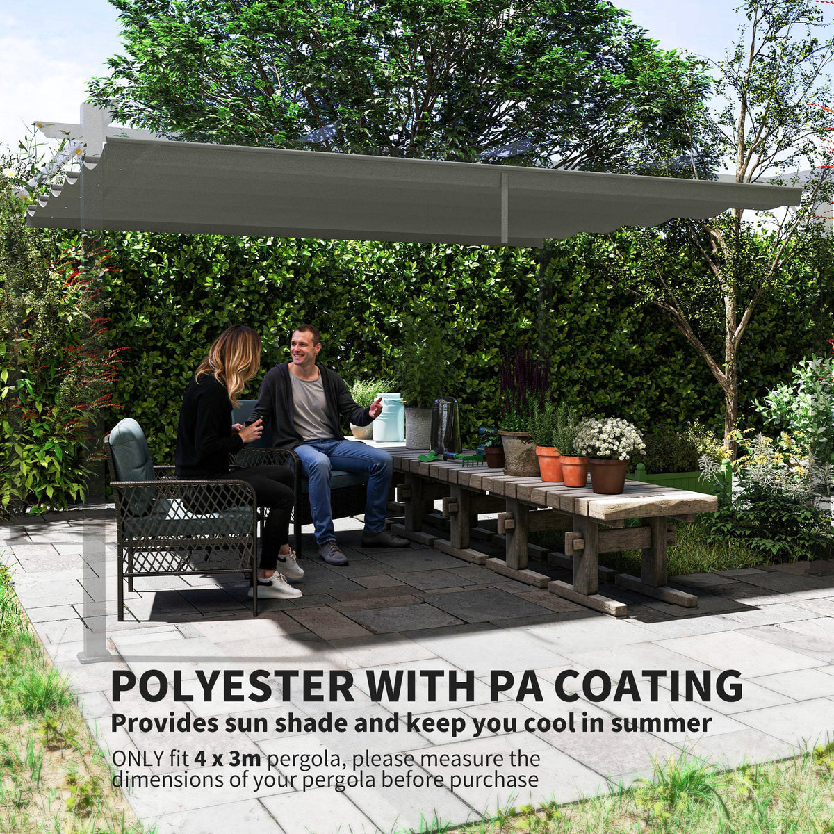 Pergola Shade Cover Replacement Canopy for 4 x 3(m) Pergola