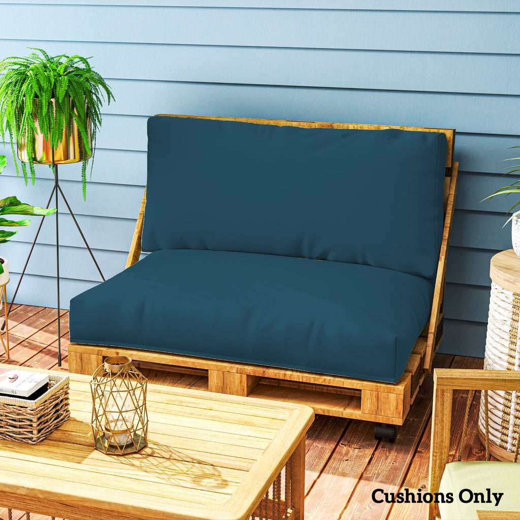 2 Seat Pallet Cushions 20cm Thick Outdoor Seat Pads