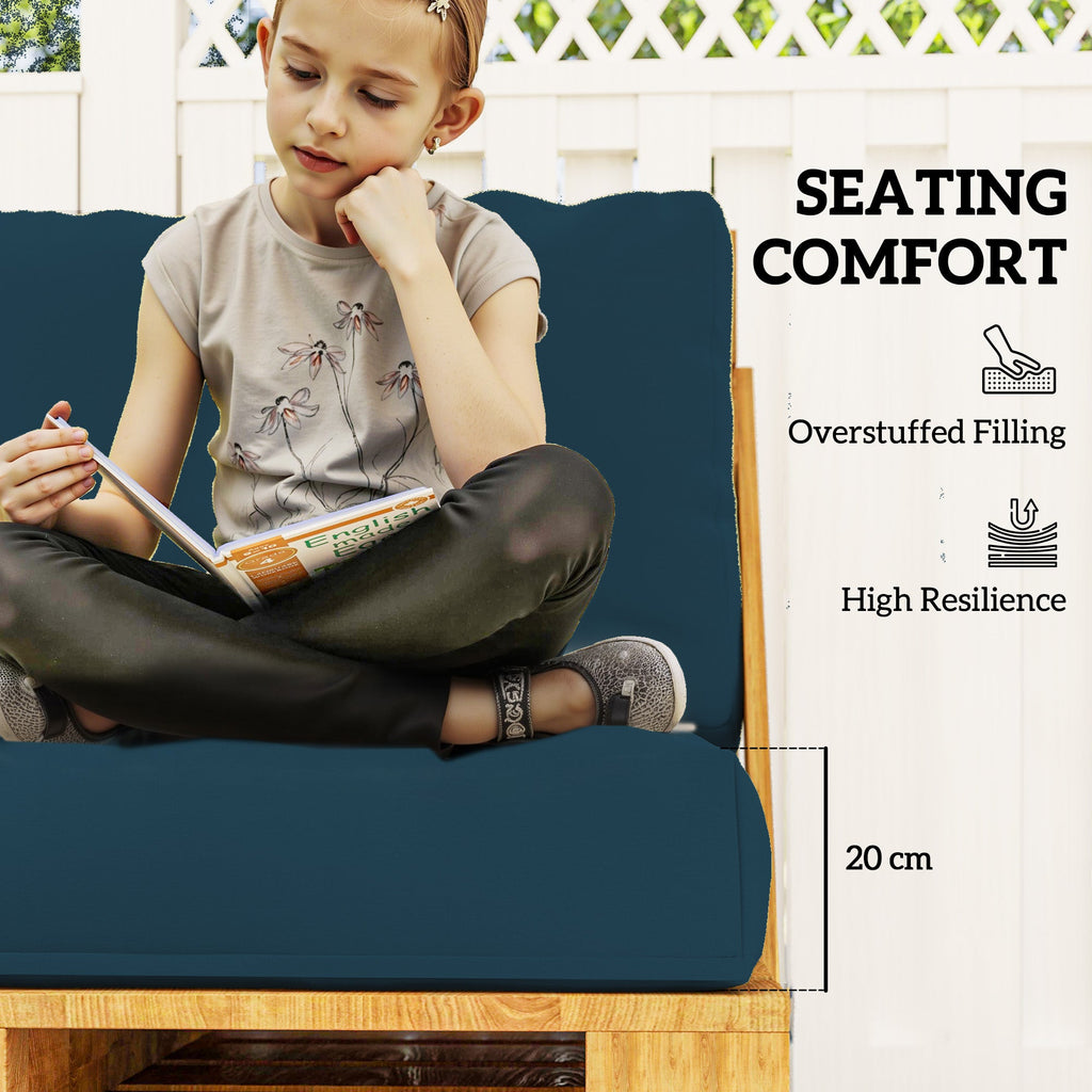 2 Seat Pallet Cushions 20cm Thick Outdoor Seat Pads