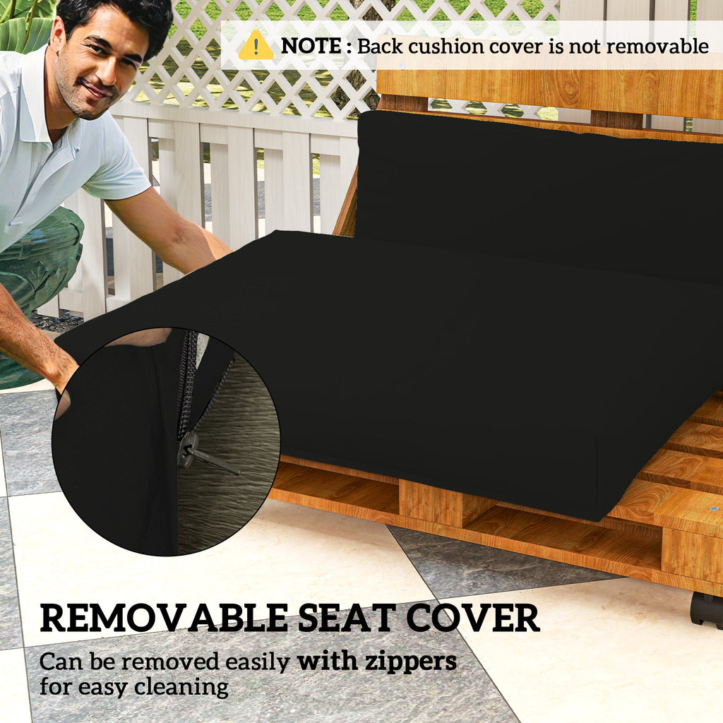 2 Seat Pallet Cushions 20cm Thick Outdoor Seat Pads
