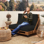 2 Seat Pallet Cushions 20cm Thick Outdoor Seat Pads