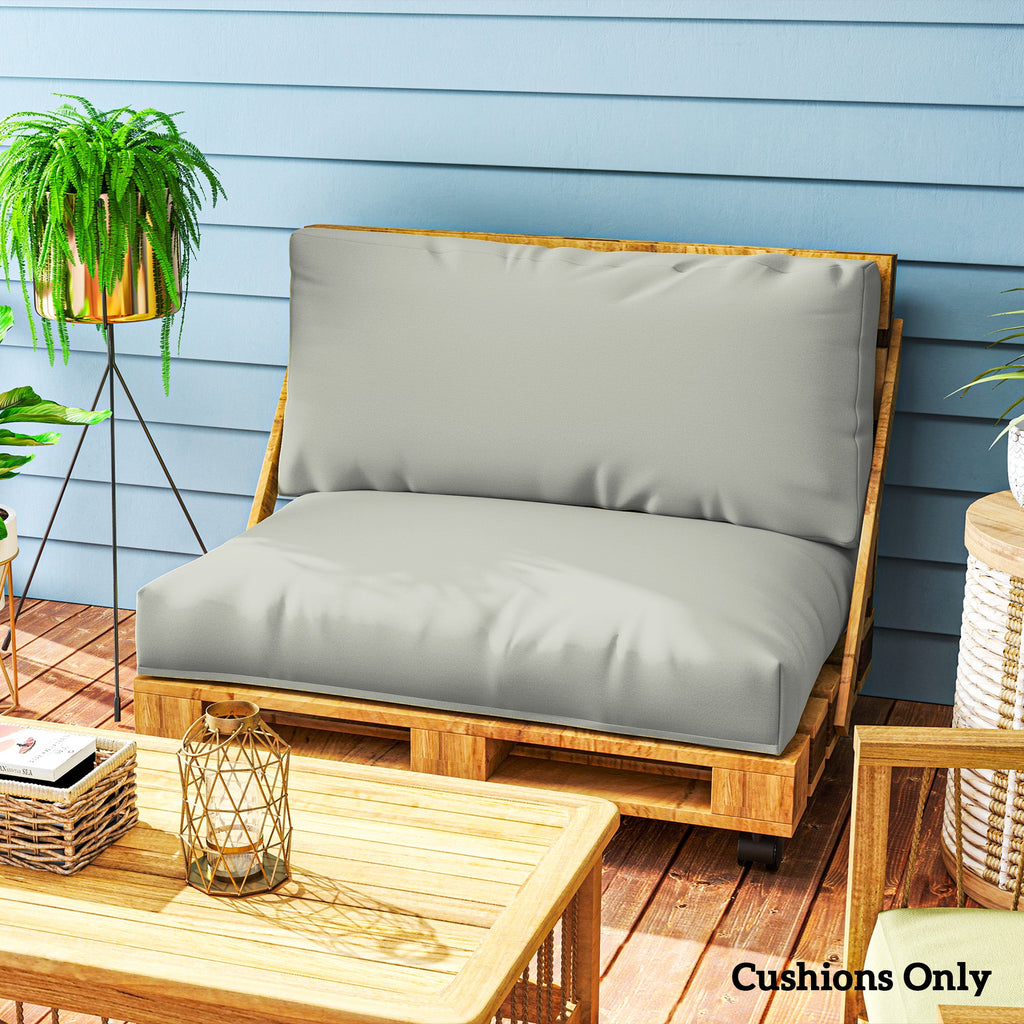 2 Seat Pallet Cushions 20cm Thick Outdoor Seat Pads