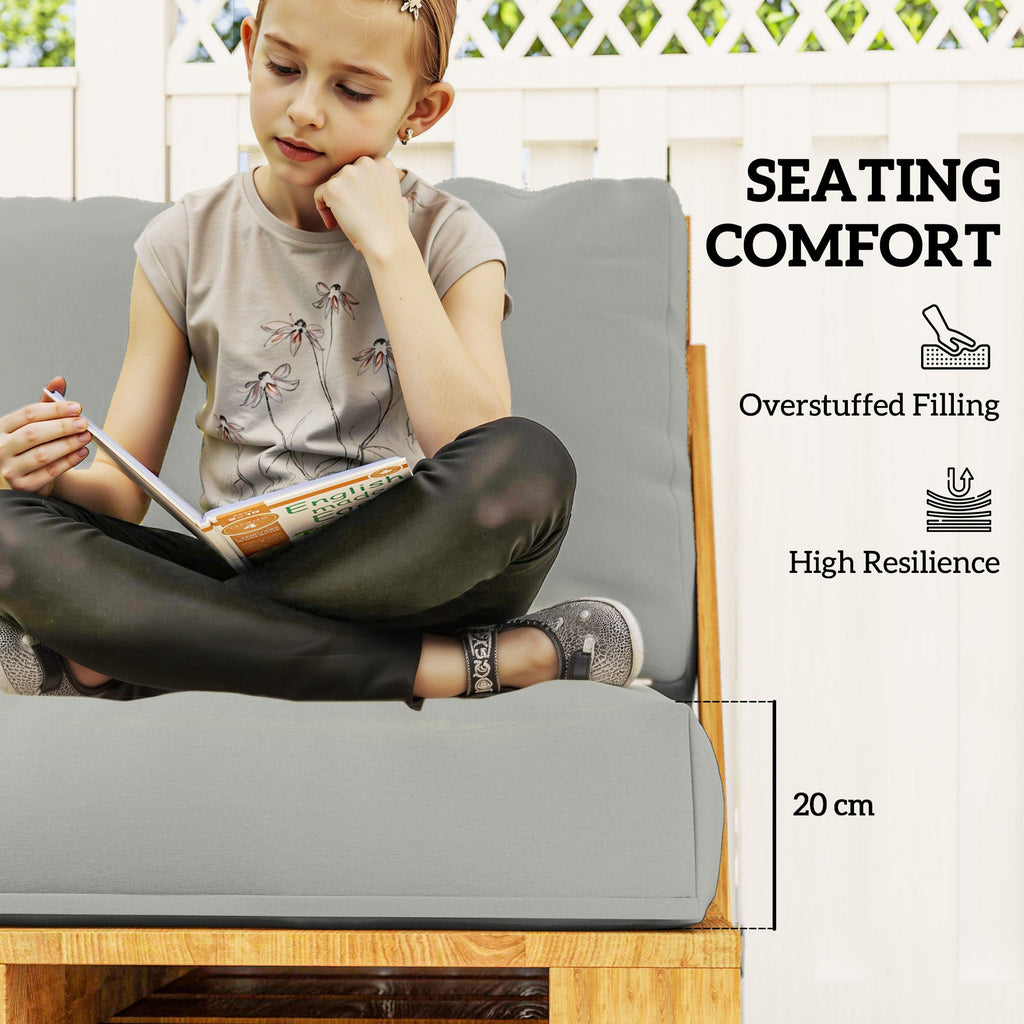 2 Seat Pallet Cushions 20cm Thick Outdoor Seat Pads