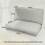 2 Seat Pallet Cushions 20cm Thick Outdoor Seat Pads