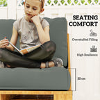 2 Seat Pallet Cushions 20cm Thick Outdoor Seat Pads