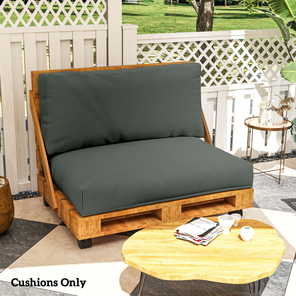2 Seat Pallet Cushions 20cm Thick Outdoor Seat Pads