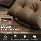 Garden Lounge Chair Cushions Set of 2, 220gsm Fabric