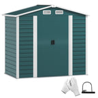 7 x 4ft Upgraded Metal Shed with Lock, Easy to Assemble