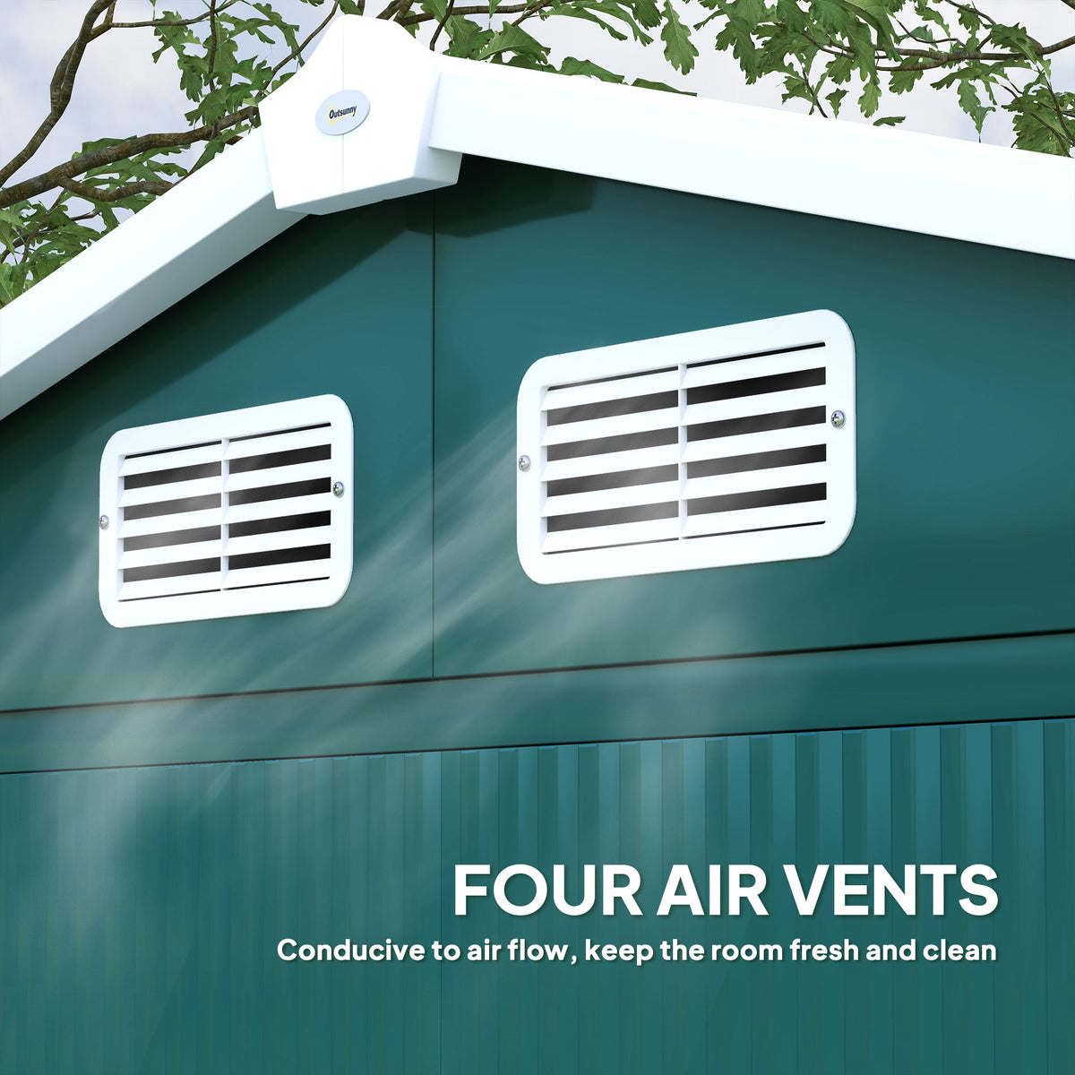 7 x 4ft Upgraded Metal Shed with Lock, Easy to Assemble