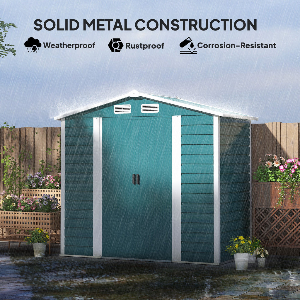 7 x 4ft Upgraded Metal Shed with Lock, Easy to Assemble