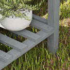 Wooden Raised Bed w/ Bed Liner, Storage Shelf