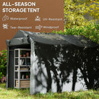 Garden Tool Storage Shed with Roll-up Zipper Door
