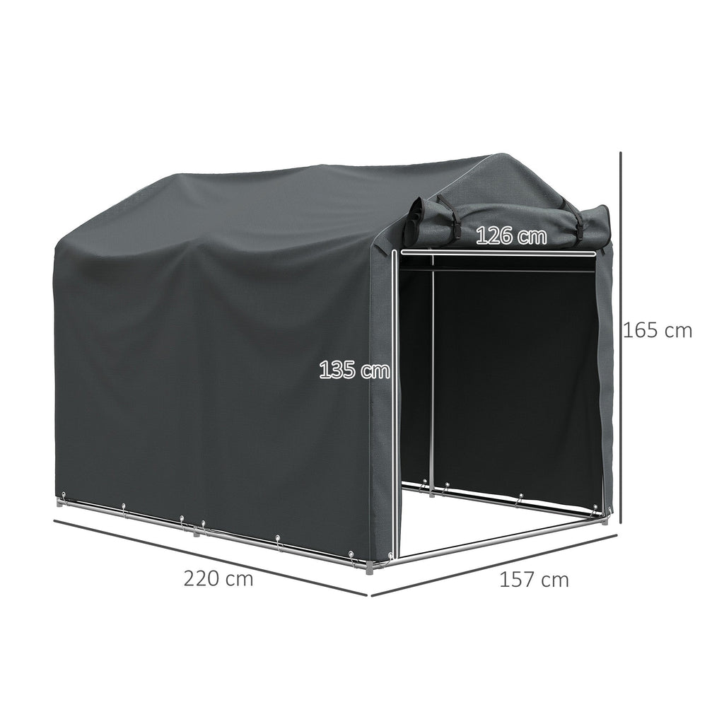 Garden Tool Storage Shed with Roll-up Zipper Door