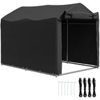 Garden Tool Storage Shed with Roll-up Zipper Door