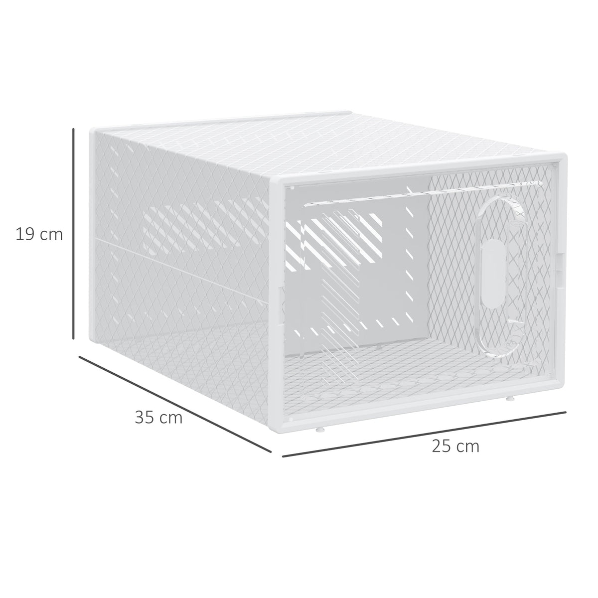 8PCS Stackable Clear Plastic Shoe Storage Box for UK/EU Size 8.5/43