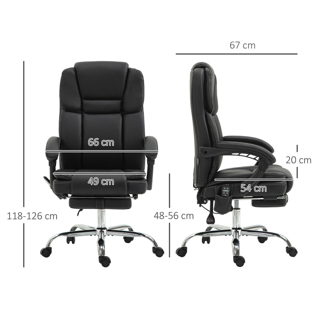 Massage Office Chair, PU Leather High Back Recliner