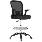 Mesh Draughtsman Chair, Ergonomic Drafting Chair Black