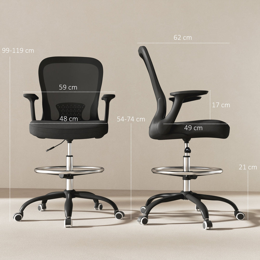 Mesh Draughtsman Chair, Ergonomic Drafting Chair