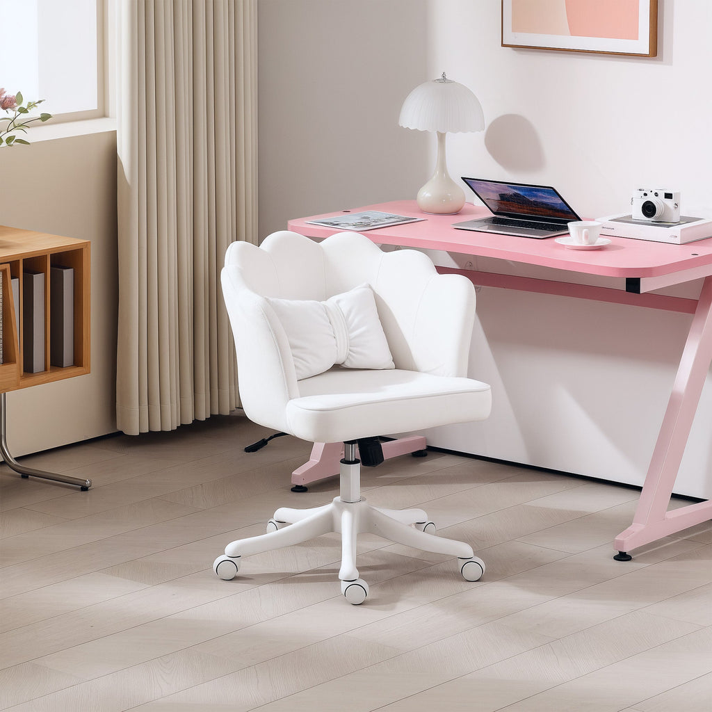 Armless Desk Chair Home Office Chair w/ Wide Seat Tilt Function