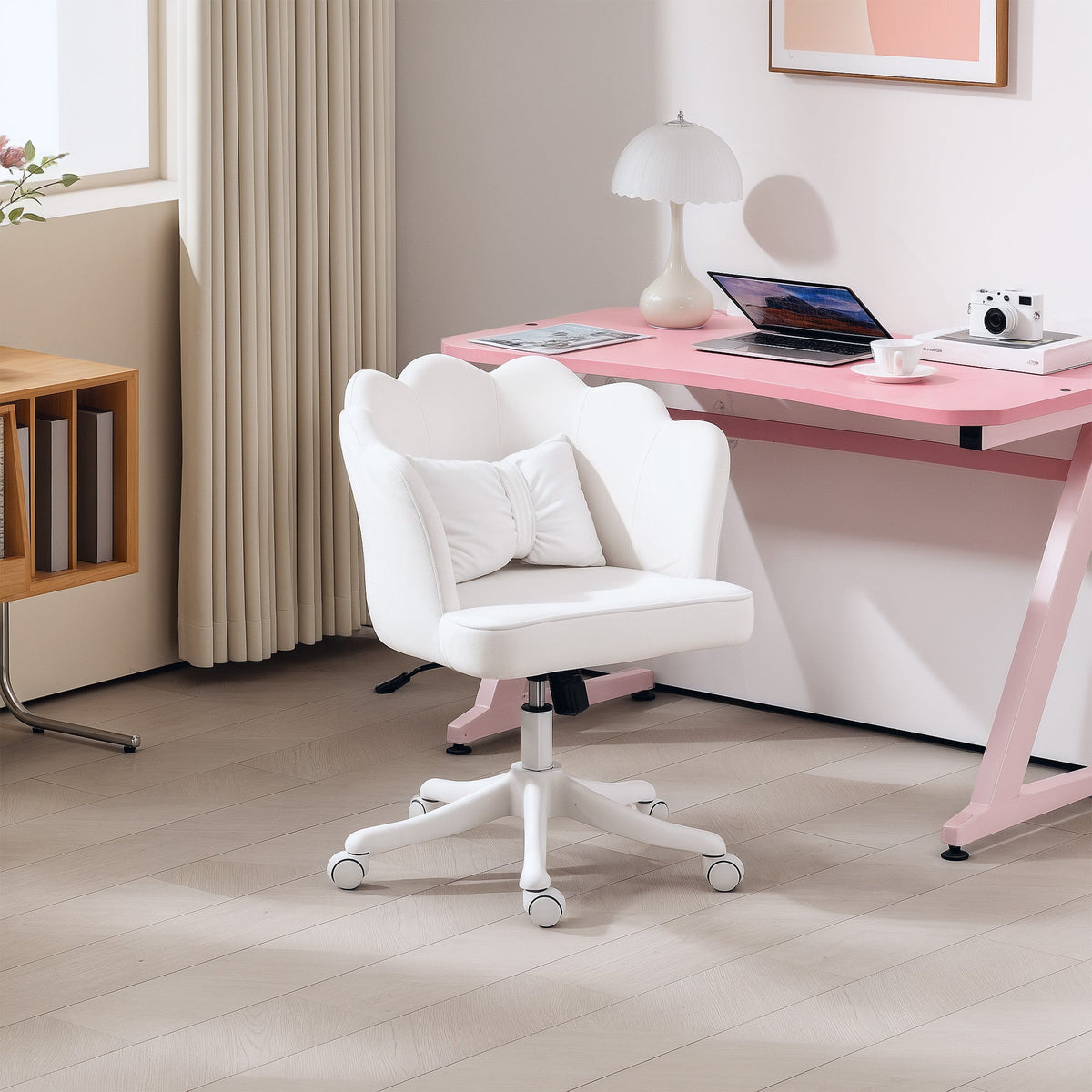 Armless Desk Chair Home Office Chair w/ Wide Seat Tilt Function