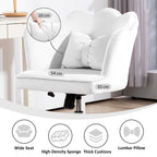 Armless Desk Chair Home Office Chair w/ Wide Seat Tilt Function