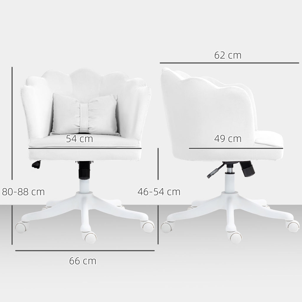 Armless Desk Chair Home Office Chair w/ Wide Seat Tilt Function