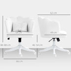 Armless Desk Chair Home Office Chair w/ Wide Seat Tilt Function
