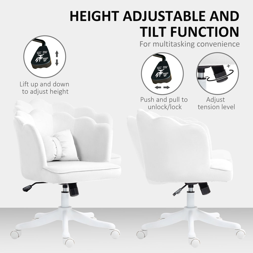 Armless Desk Chair Home Office Chair w/ Wide Seat Tilt Function