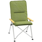 Padded Camp Chair Outdoor High Back Folding Recliner with Bag