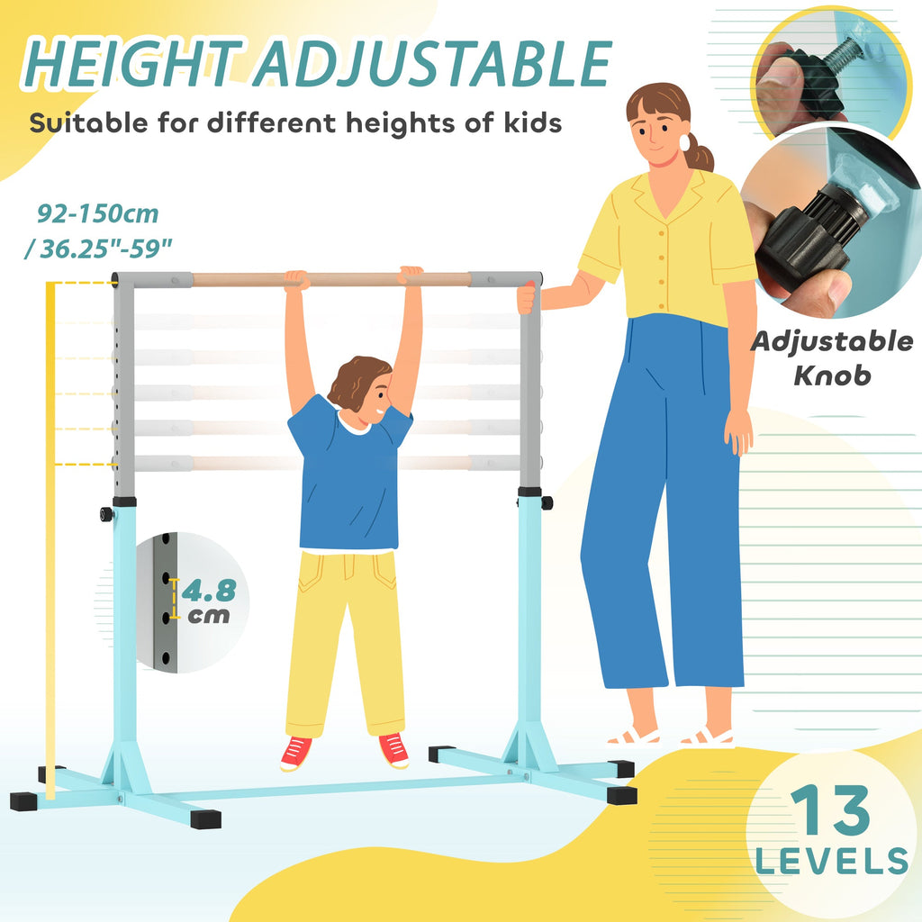 Adjustable Kids Gymnastics Bar Horizontal Training Steel
