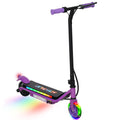Electric Scooter for 6-14 with Dual Brakes & Colourful Light Purple