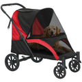 Easy Folding Pet Stroller for Large Dogs Black