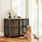 Dog Crate Furniture with Anti-Chew Resistant Mesh for Medium Dogs