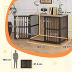 Dog Crate Furniture with Anti-Chew Resistant Mesh for Medium Dogs