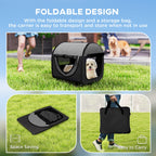 Folding Fabric Soft Pet Crate Dog Cat Travel Carrier Cage