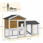 2-Tier Wooden Rabbit Bunny Guinea Hutch Small Pet House Ramp