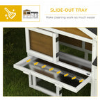 2-Tier Wooden Rabbit Bunny Guinea Hutch Small Pet House Ramp