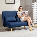 Click Clack Sofa Bed, 2 Seater Bed Settee for Living Room, Grey