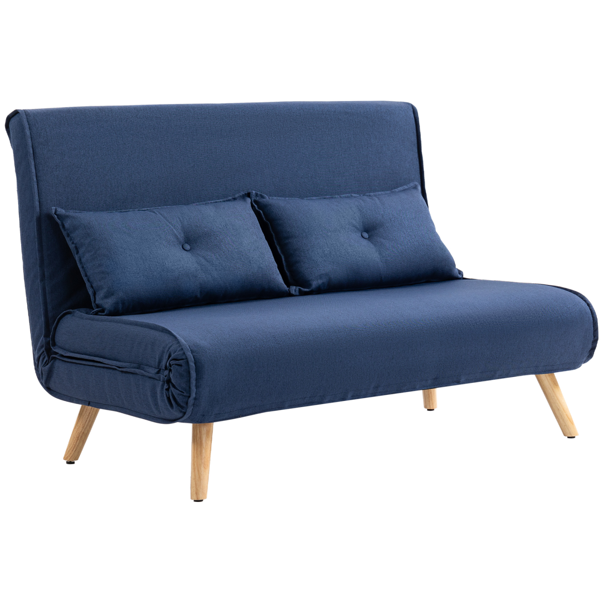 Click Clack Sofa Bed, 2 Seater Bed Settee for Living Room, Grey