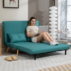 Click Clack Sofa Bed, 2 Seater Bed Settee for Living Room, Grey